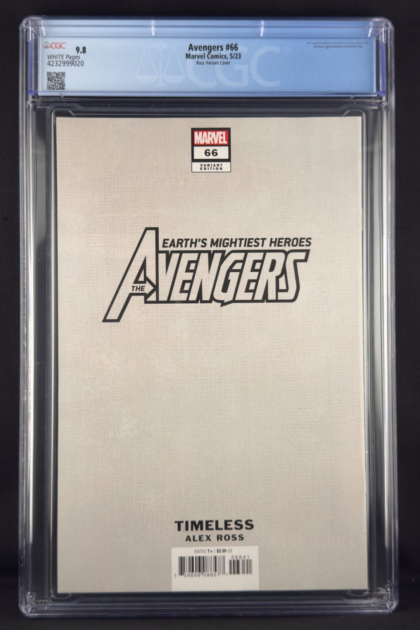 Avengers #66 (2023) CGC 9.8 Alex Ross Timeless Virgin Variant
