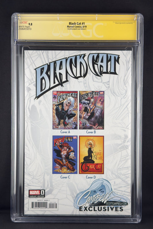 Black Cat #1 (2019) CGC 9.8 SS J. Scott Campbell Variant E Ltd 1500