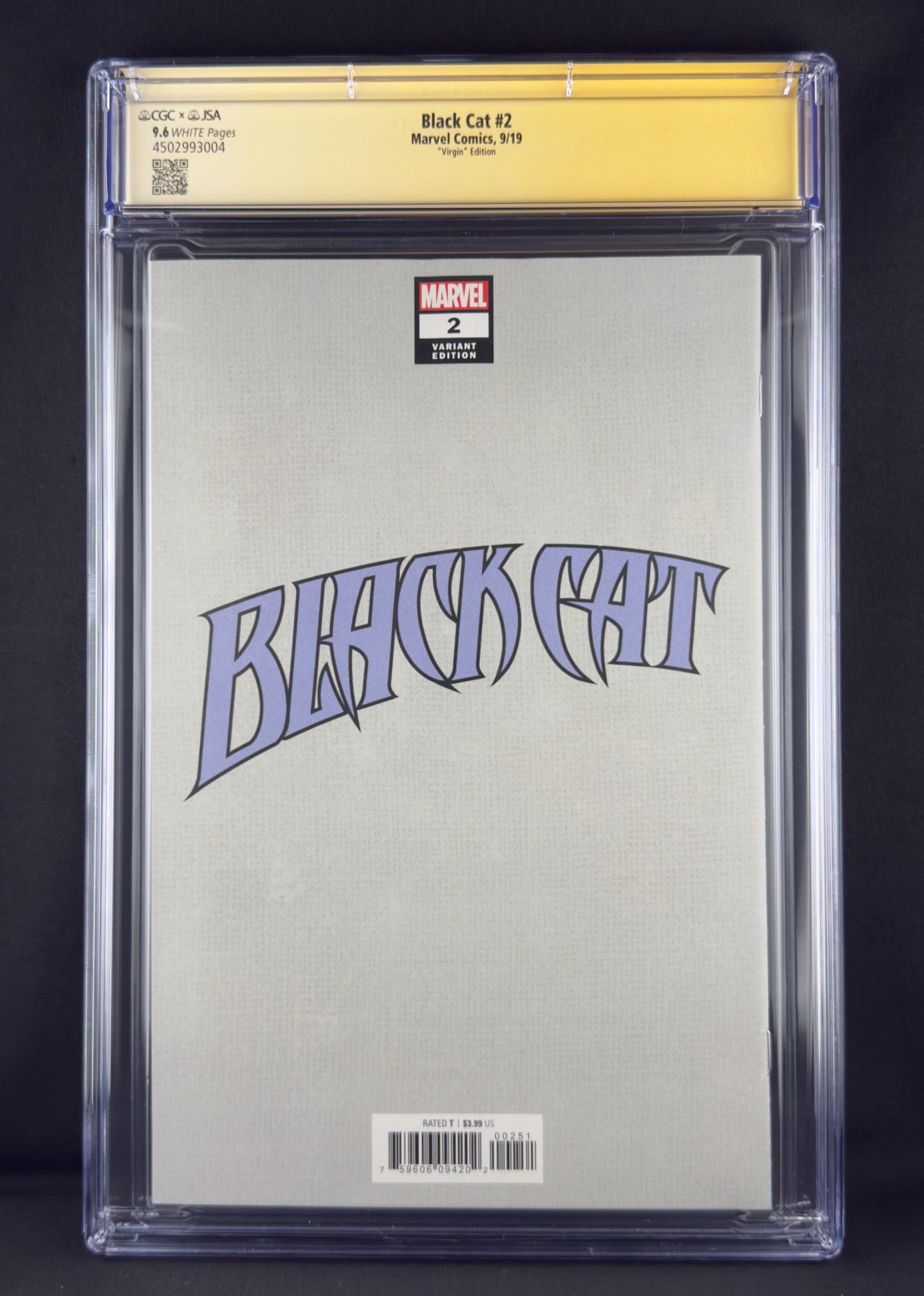 Black Cat #2 (2019) CGC 9.6 JSA J. Scott Campbell Virgin 1:50 Variant