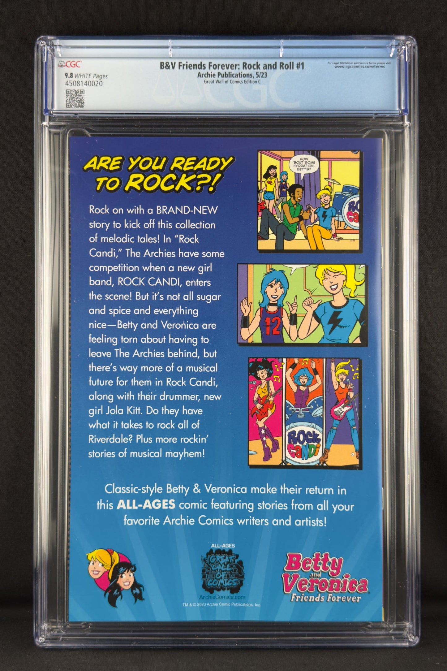 Betty & Veronica Friends Forever: Rock & Roll #1 (2023) CGC 9.8 Dan Parent Variant C Ltd 200