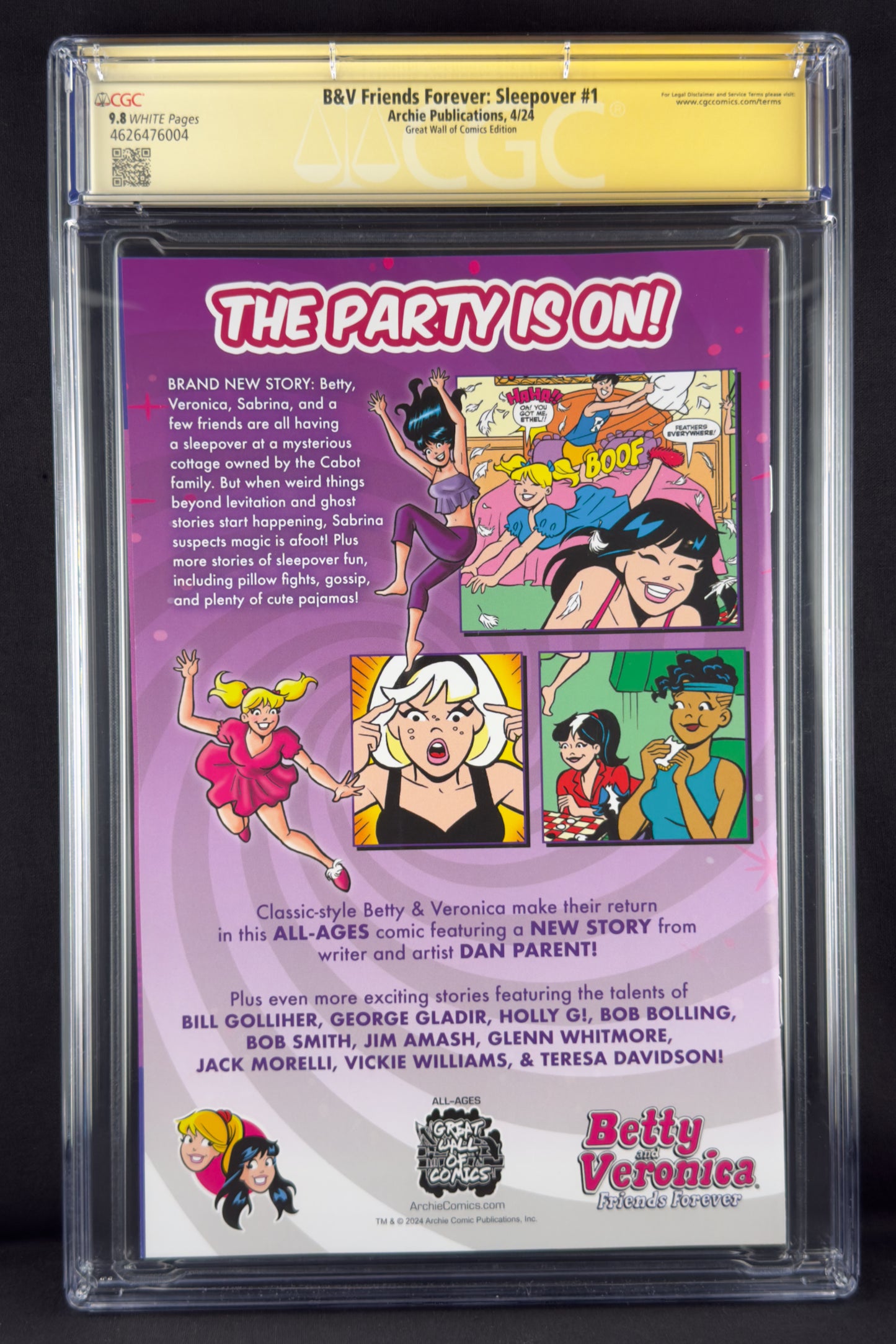 B&V Friends Forever Sleepover #1 (2024) CGC 9.8 SS Andrew Pepoy Original Sketch