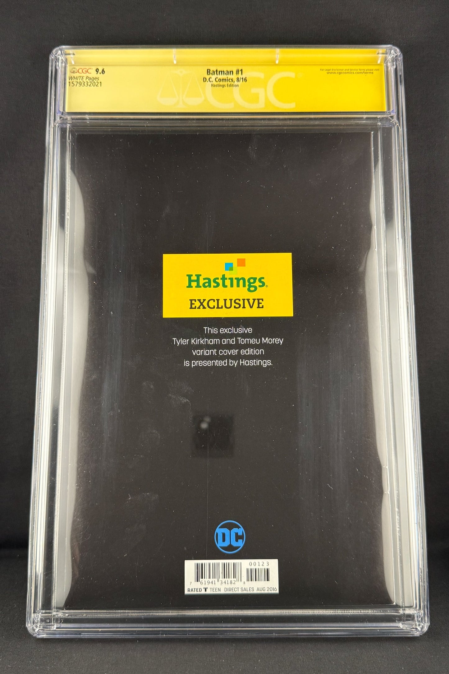 Batman #1 (2016) CGC 9.6 SS Tyler Kirkham Hastings Variant
