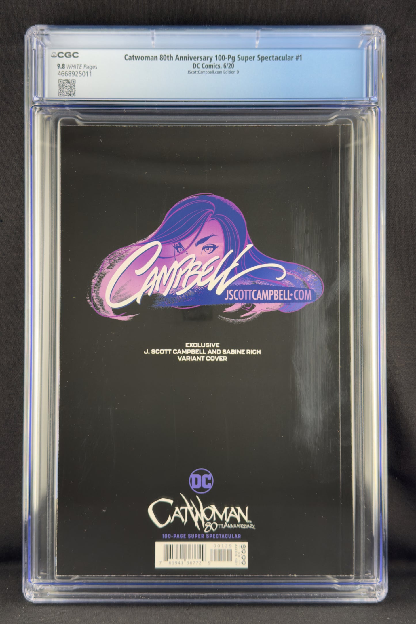 Catwoman: 80th Anniversary (2020) CGC 9.8 J. Scott Campbell Variant D Ltd 1200