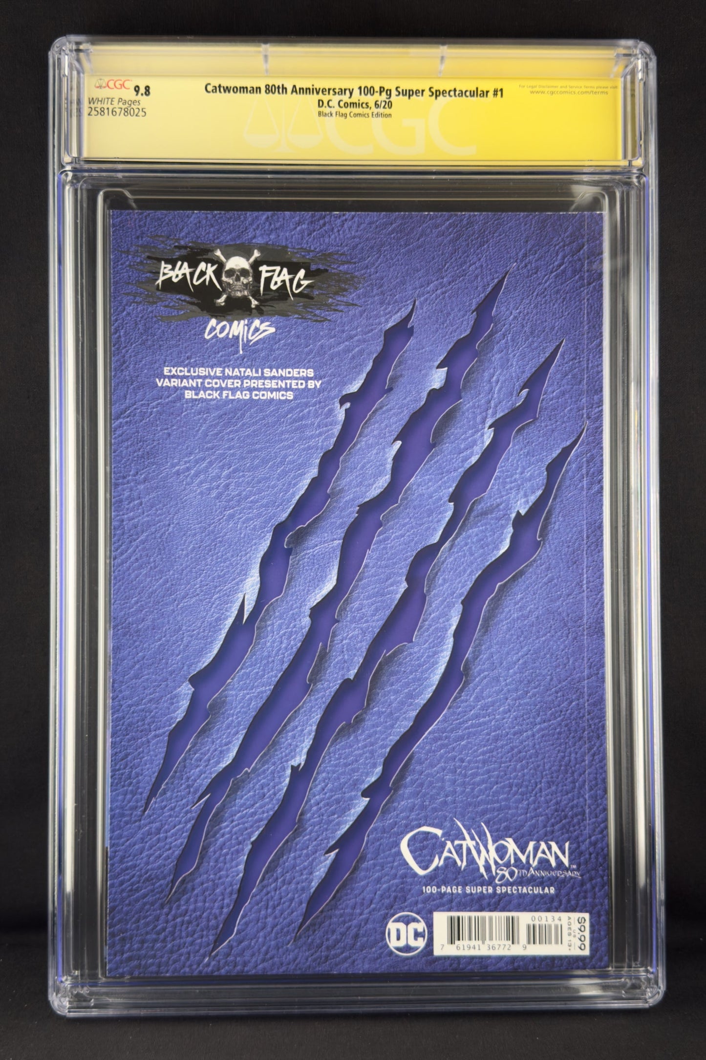 Catwoman: 80th Anniversary 100-Page Super Spectacular #1 (2020) CGC 9.8 SS Natali Sanders Virgin Variant Ltd 1500