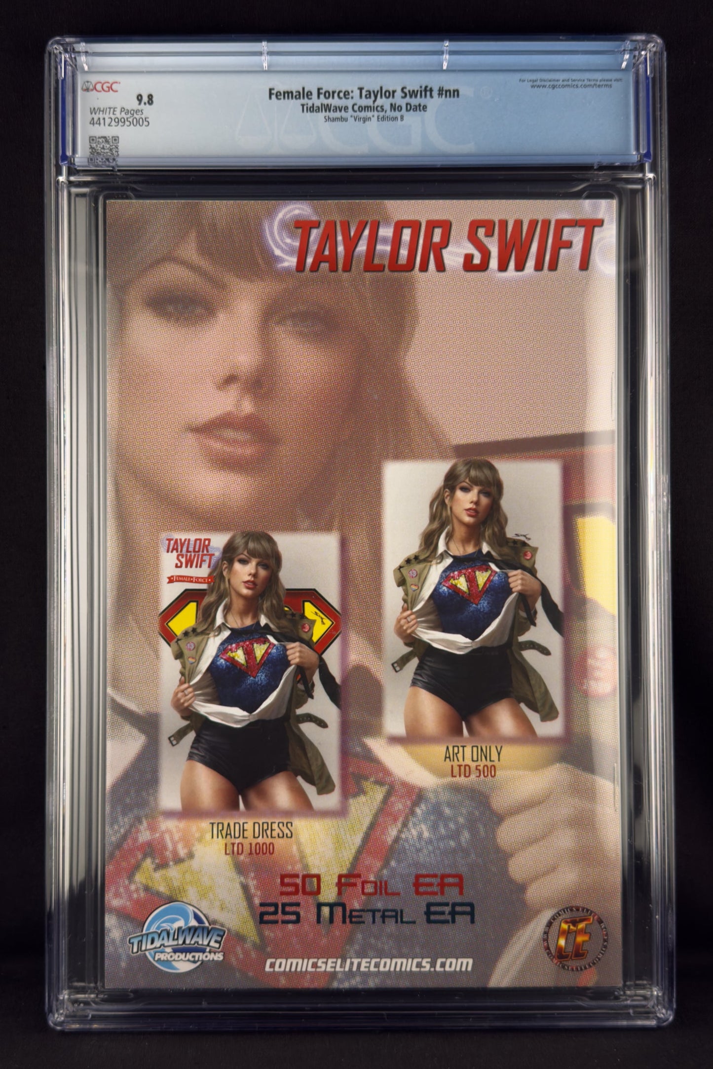 Female Force: Taylor Swift #nn CGC 9.8 Shikarii Shambu Virgin Variant B Ltd 500