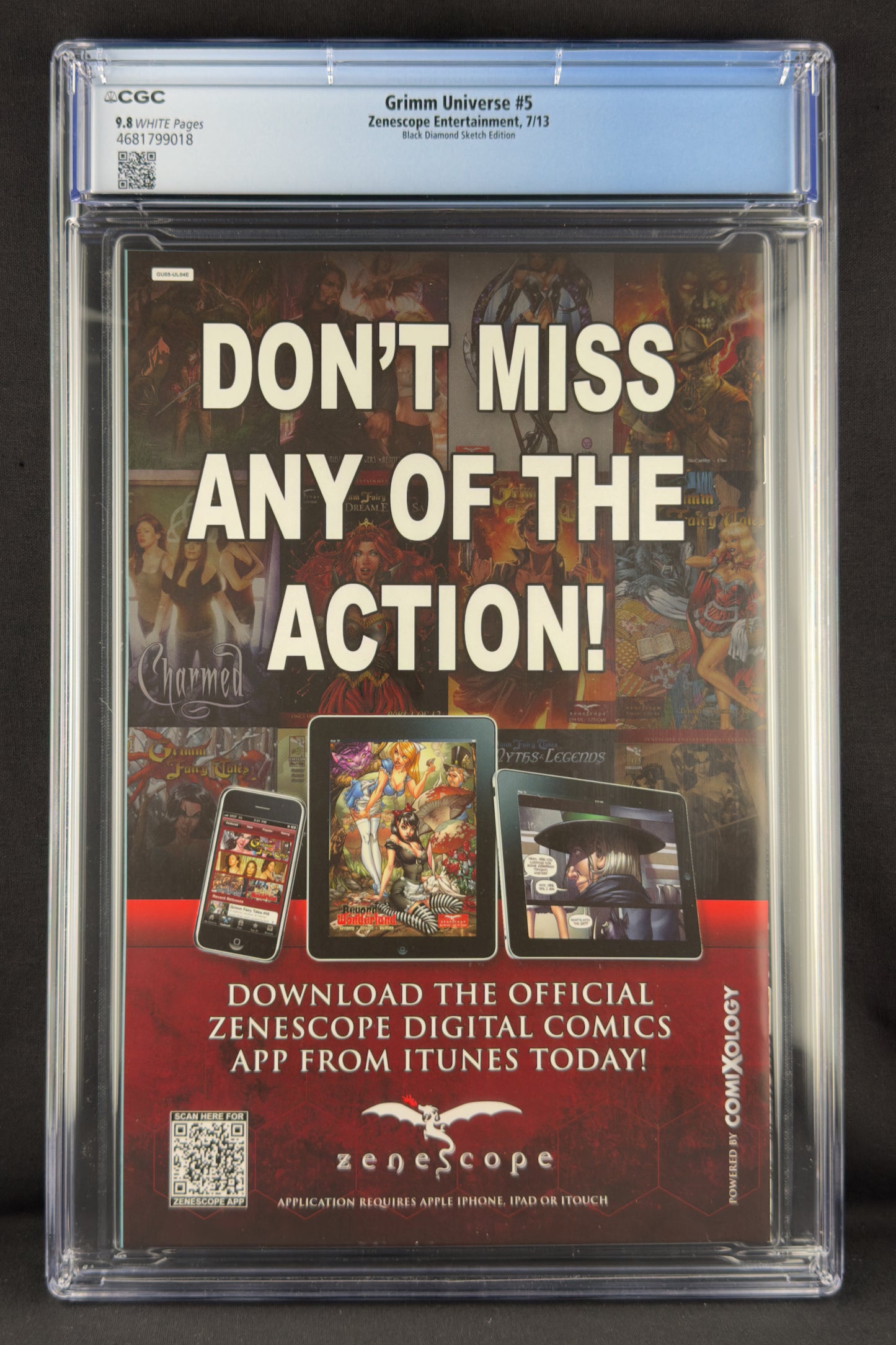 Grimm Universe #5 (2013) CGC 9.8 Mike Krome Sketch Variant Ltd 100