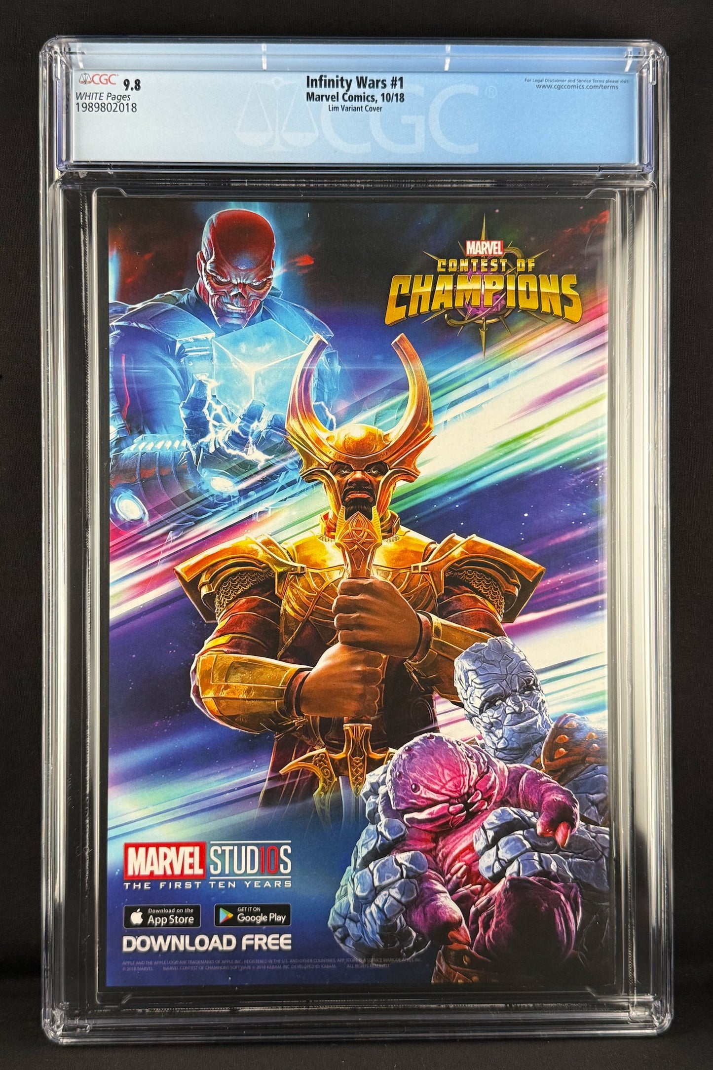 Infinity Wars #1 (2018) CGC 9.8 Ron Lim Variant