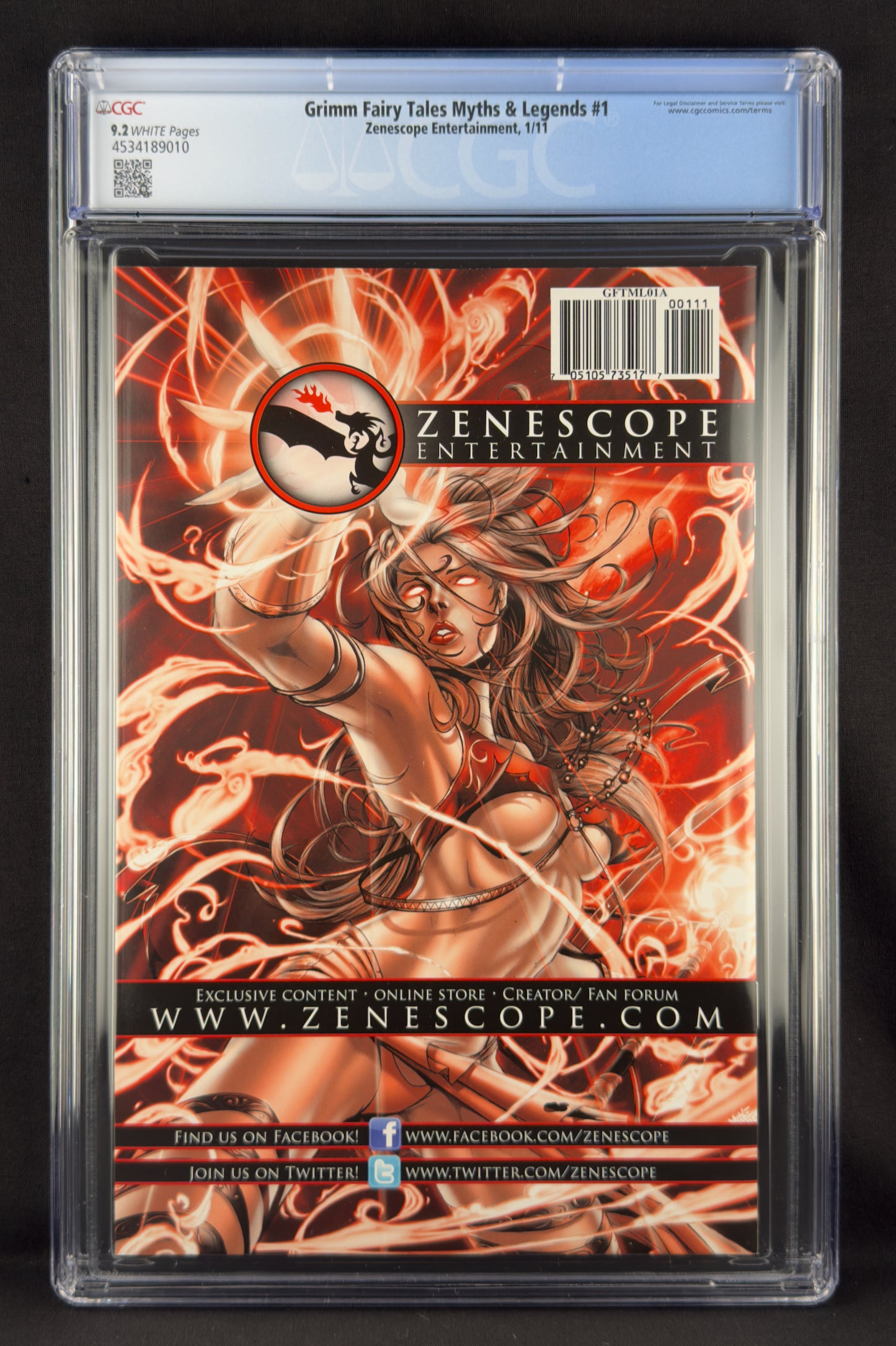 Myths & Legends #1 (2011) CGC 9.2 J. Scott Campbell Ltd 1500