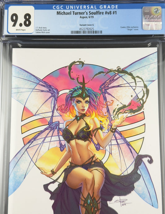 Michael Turner's Soulfire #1 (2019) CGC 9.8 Sabine Rich Virgin Variant G Ltd 200