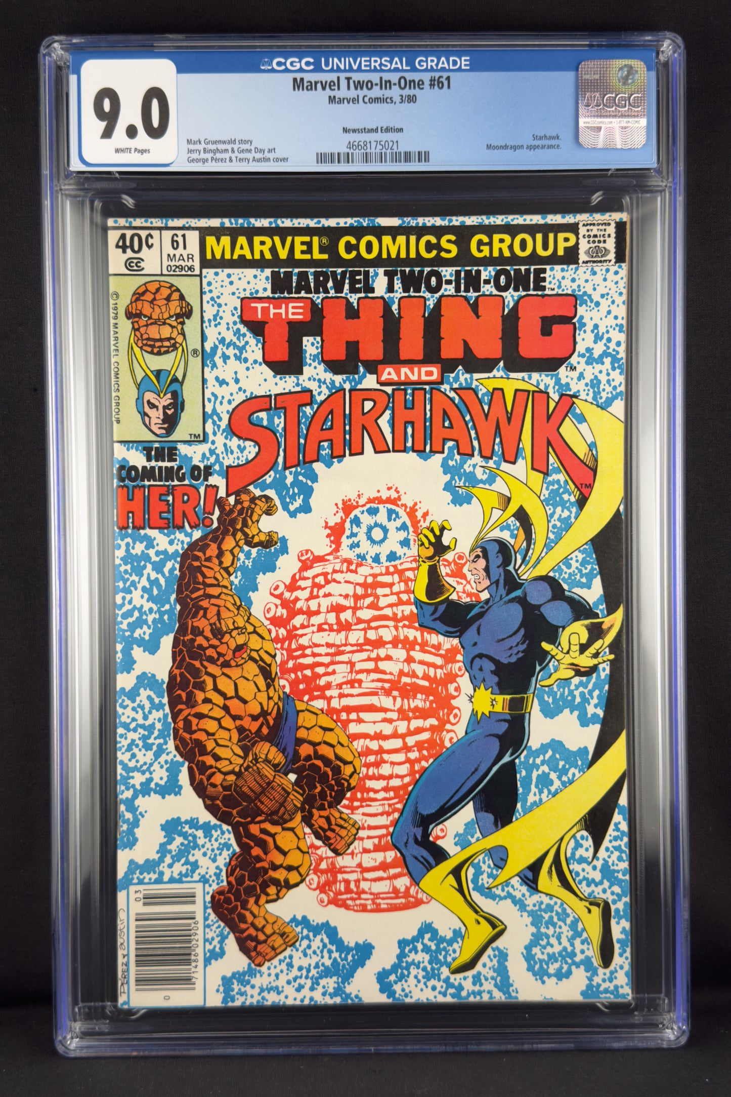 Marvel Two-in-One #61 (1980) CGC 9.0 Newsstand Edition - 1st app Her (Paragon)
