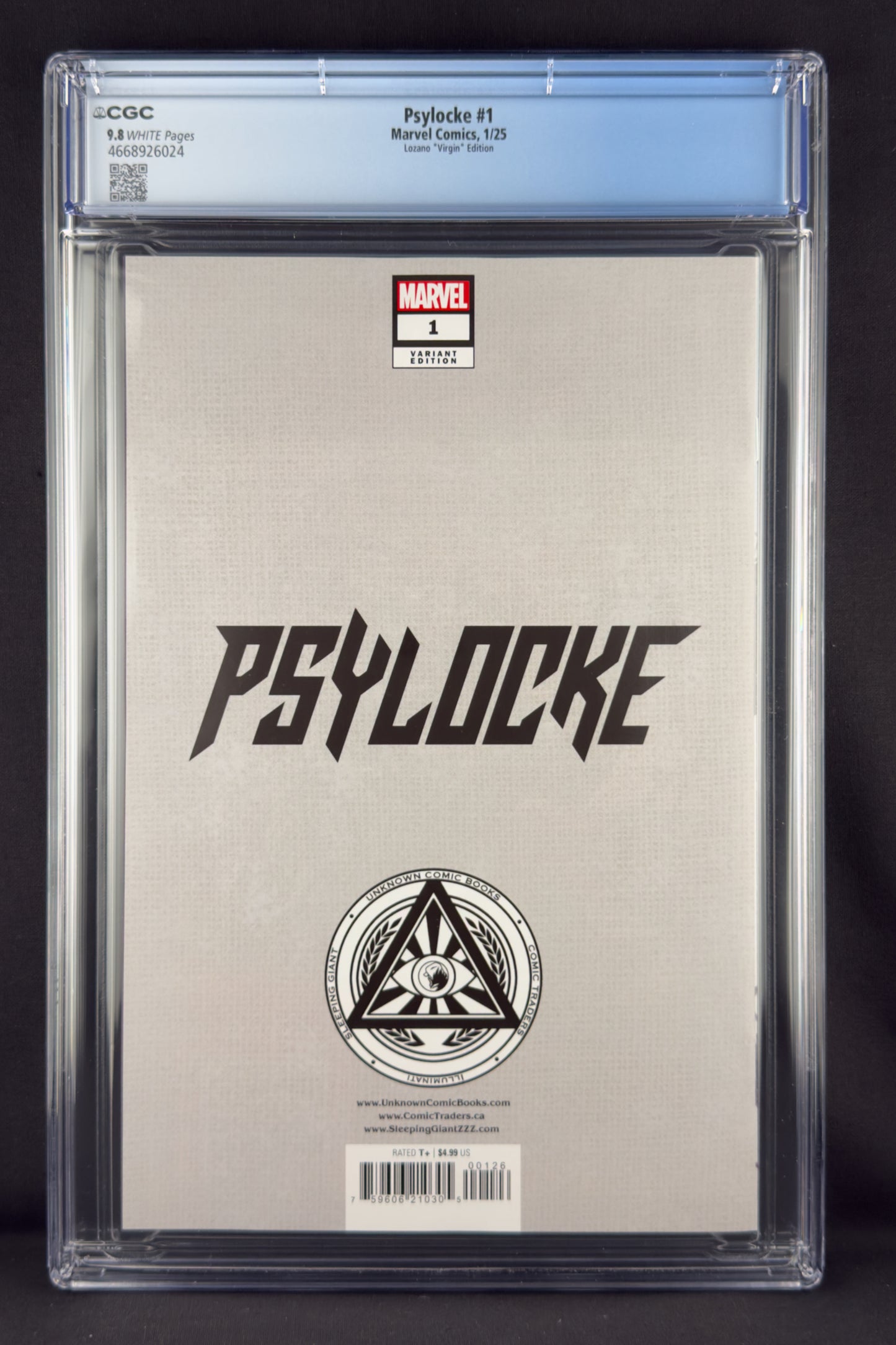 Psylocke #1 (2025) CGC 9.8 Alexander Lozano Virgin Variant