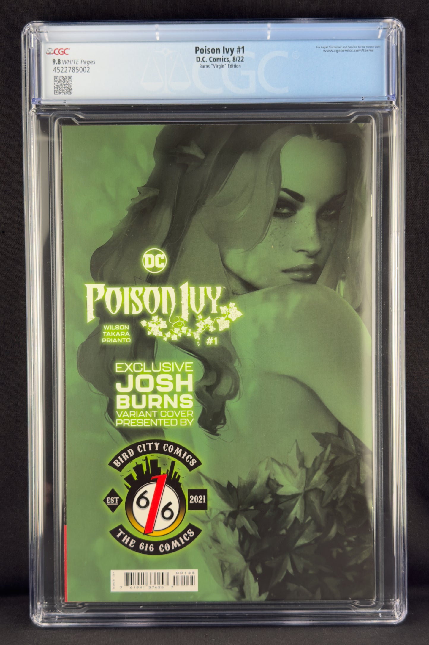 Poison Ivy #1 (2022) CGC 9.8 Josh Burns Virgin Variant