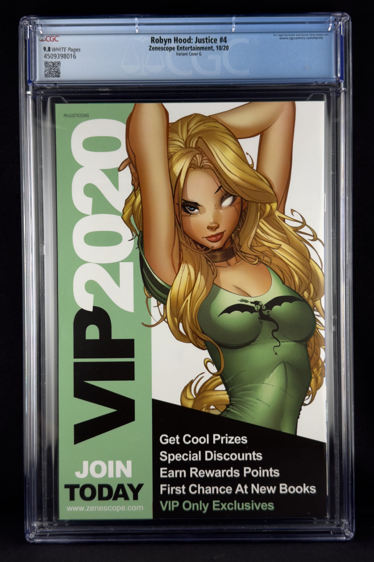 Robyn Hood: Justice #4 (2020) CGC 9.8 Paul Green Var G Invisible Girl Cosplay