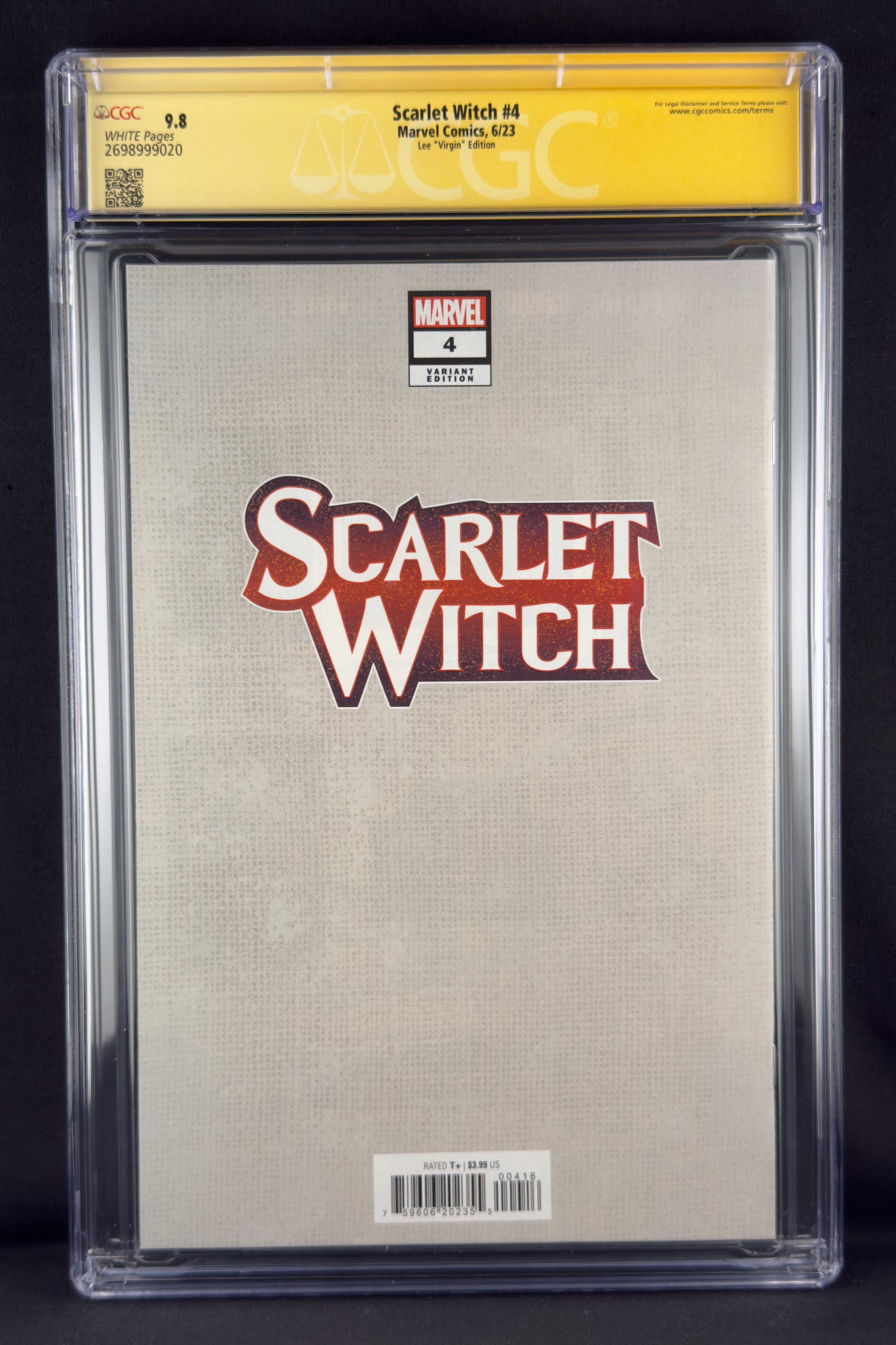Scarlet Witch #4 (2023) CGC 9.8 SS Jeehyung Lee Virgin Variant