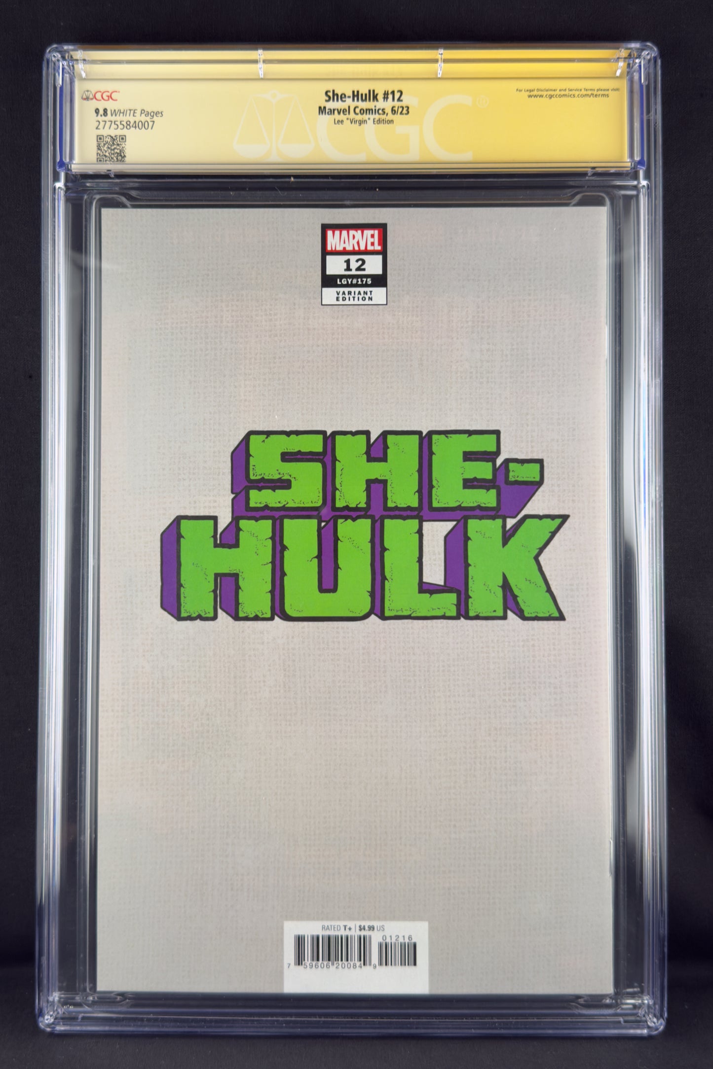 She-Hulk #12 (2023) CGC 9.8 SS Jeehyung Lee Virgin Variant