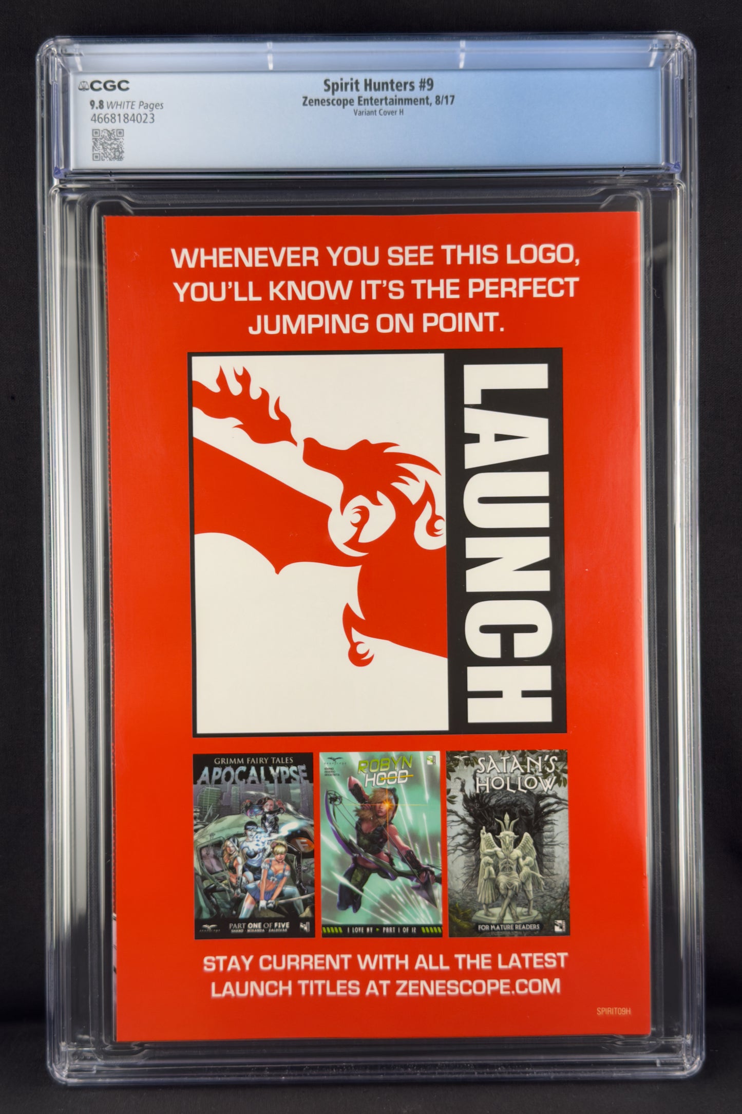 Spirit Hunters #9 (2017) CGC 9.8 Paul Green Variant H Ltd 100