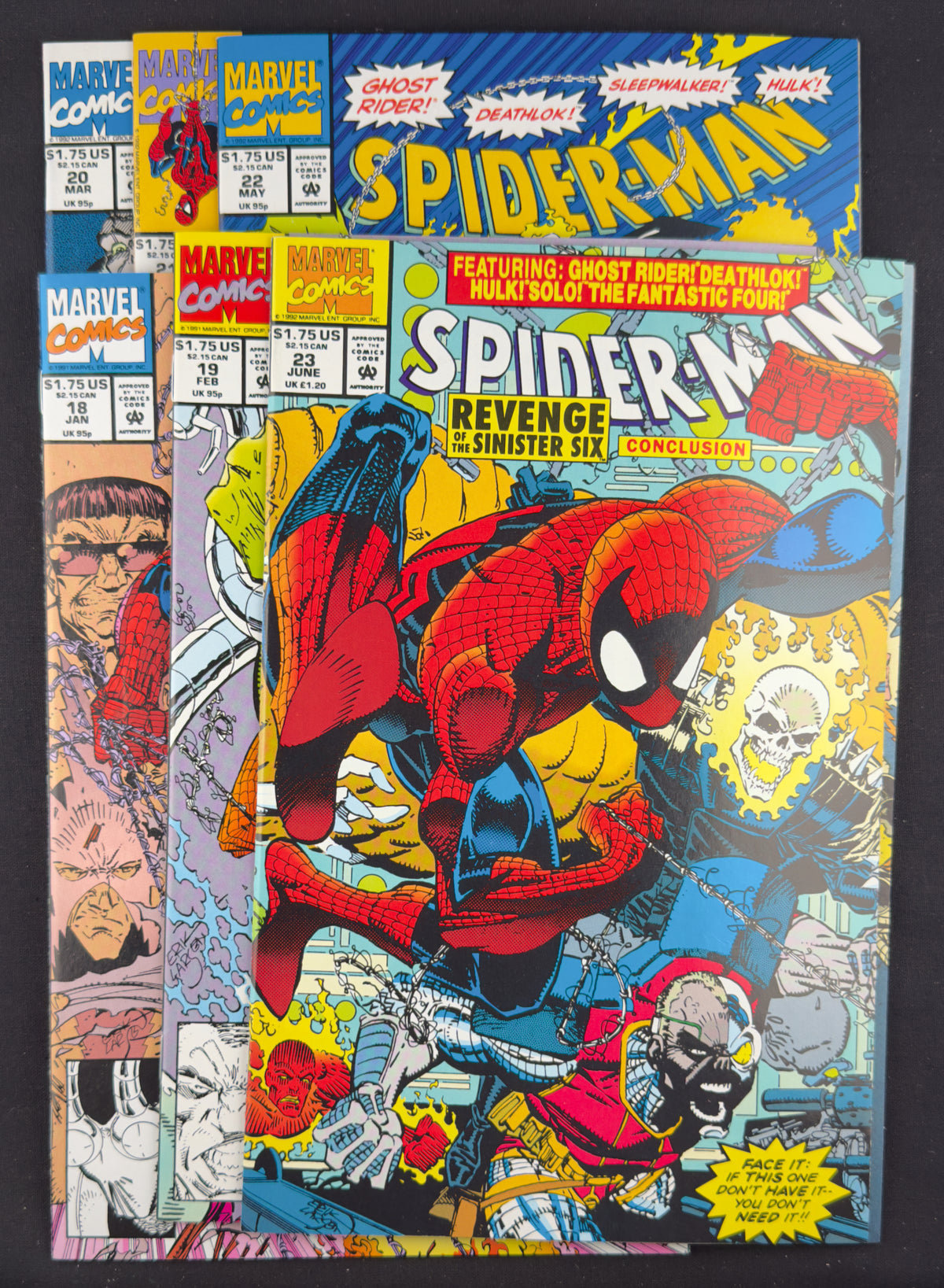 Spider-Man #18–23 Complete Set (1992) Revenge of Sinister Six Erik Larsen NM+