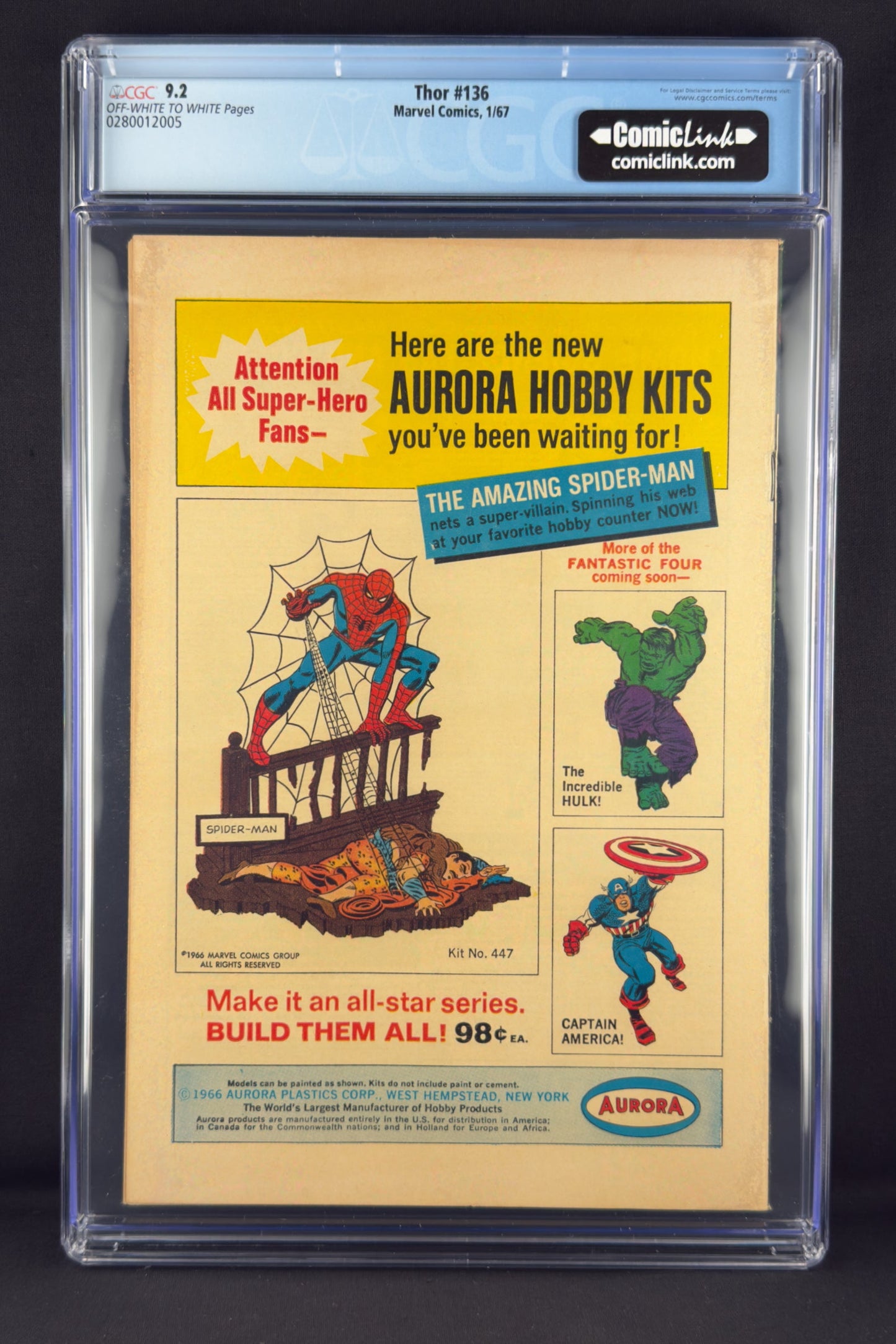 Thor #136 (1967) CGC 9.2 - 2nd app Lady Sif (1st as an adult)