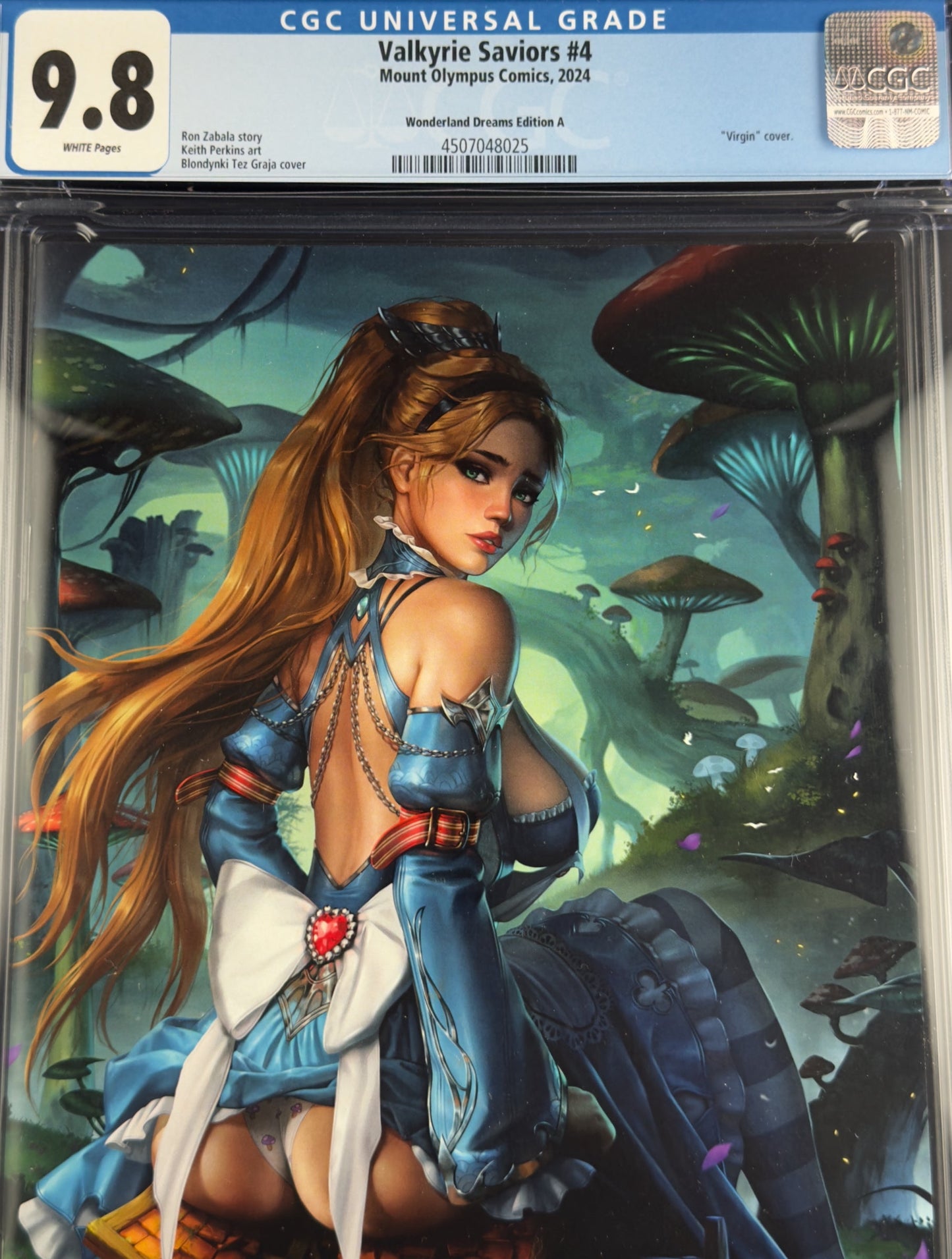 Valkyrie Saviors: Key of Storms #4 (2024) CGC 9.8 Blondynki Tez Graja Wonderland Dreams Virgin Variant A