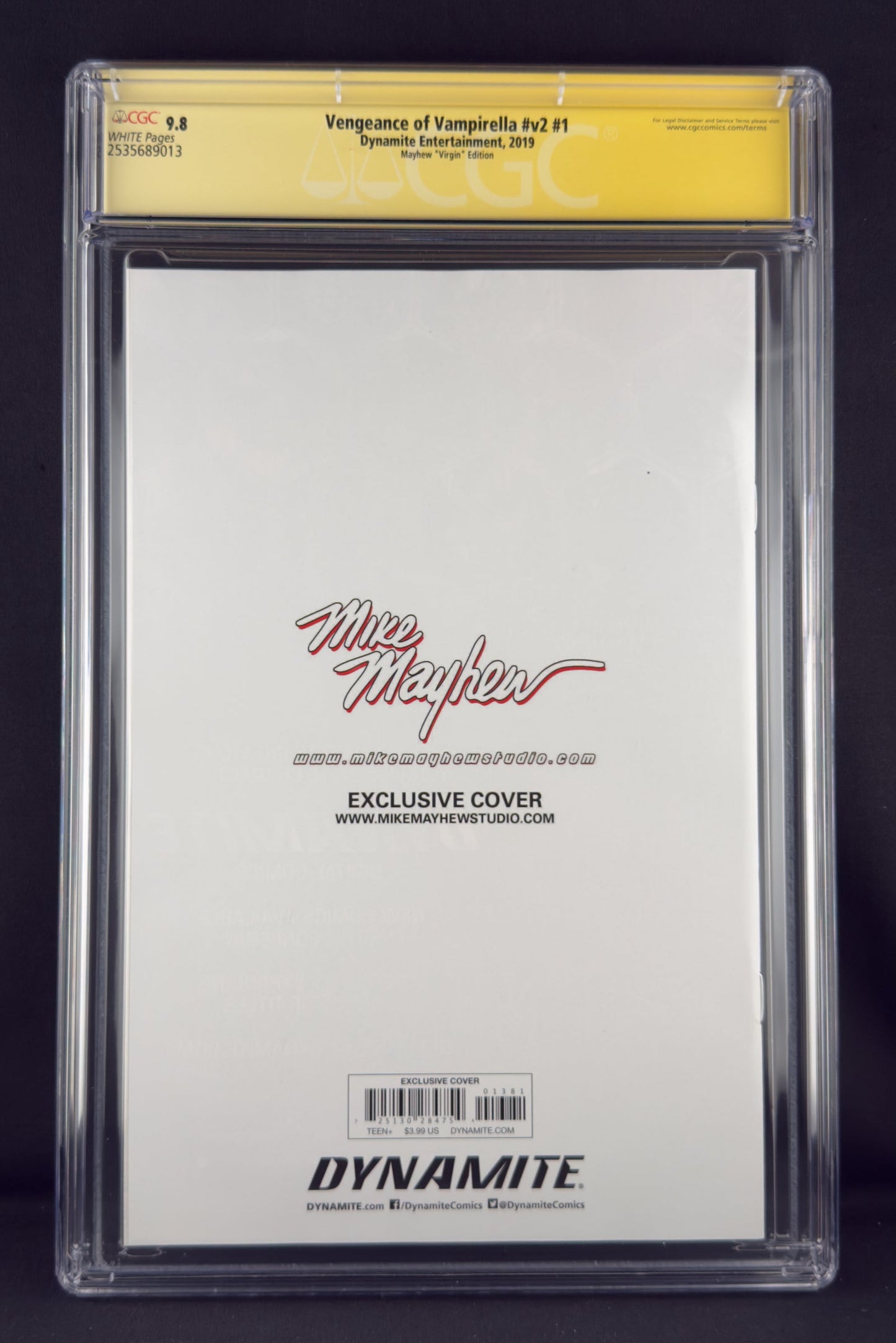 Vengeance of Vampirella #1 (2019) CGC 9.8 SS Mike Mayhew Virgin Variant Ltd 500