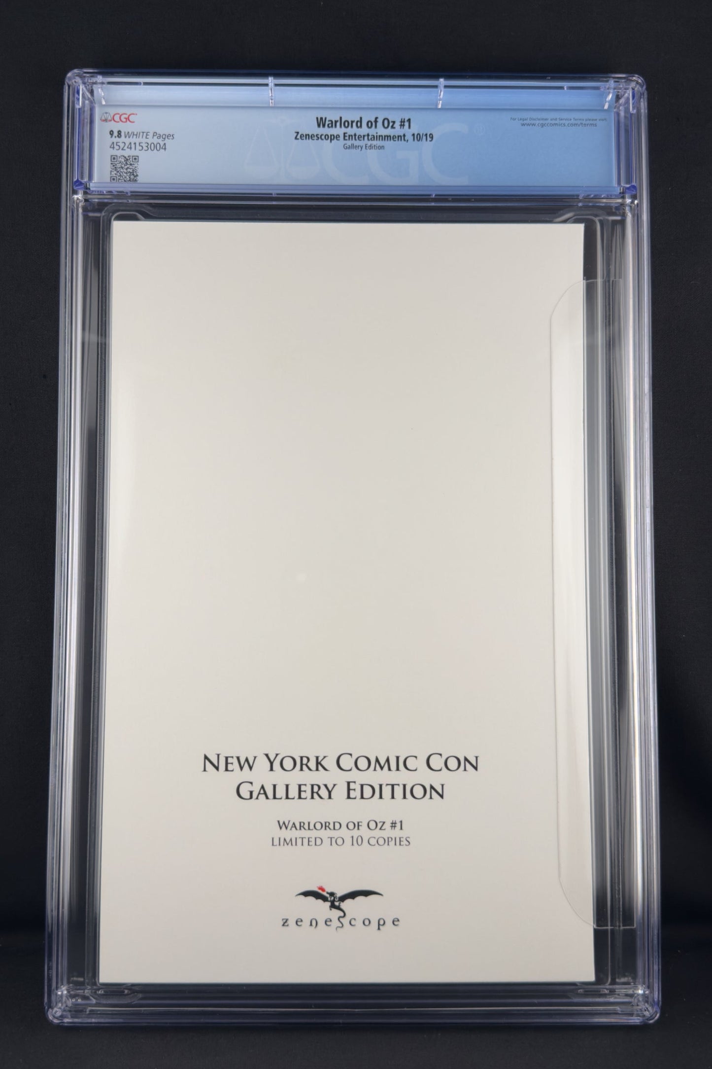 Warlord of Oz #1 (2019) CGC 9.8 Mike Krome Gallery Edition Ltd 10