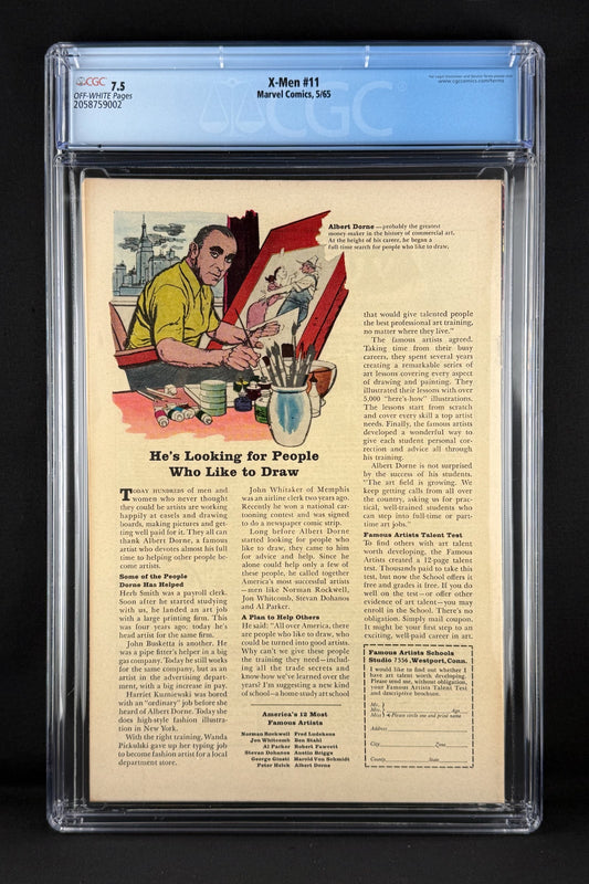 X-Men #11 (1965) CGC 7.5 Jack Kirby - 1st app Stranger