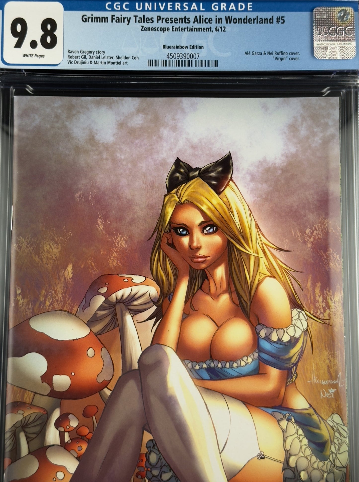 Alice in Wonderland #5 (2012) CGC 9.8 Alé Garza Virgin Variant D Ltd 500