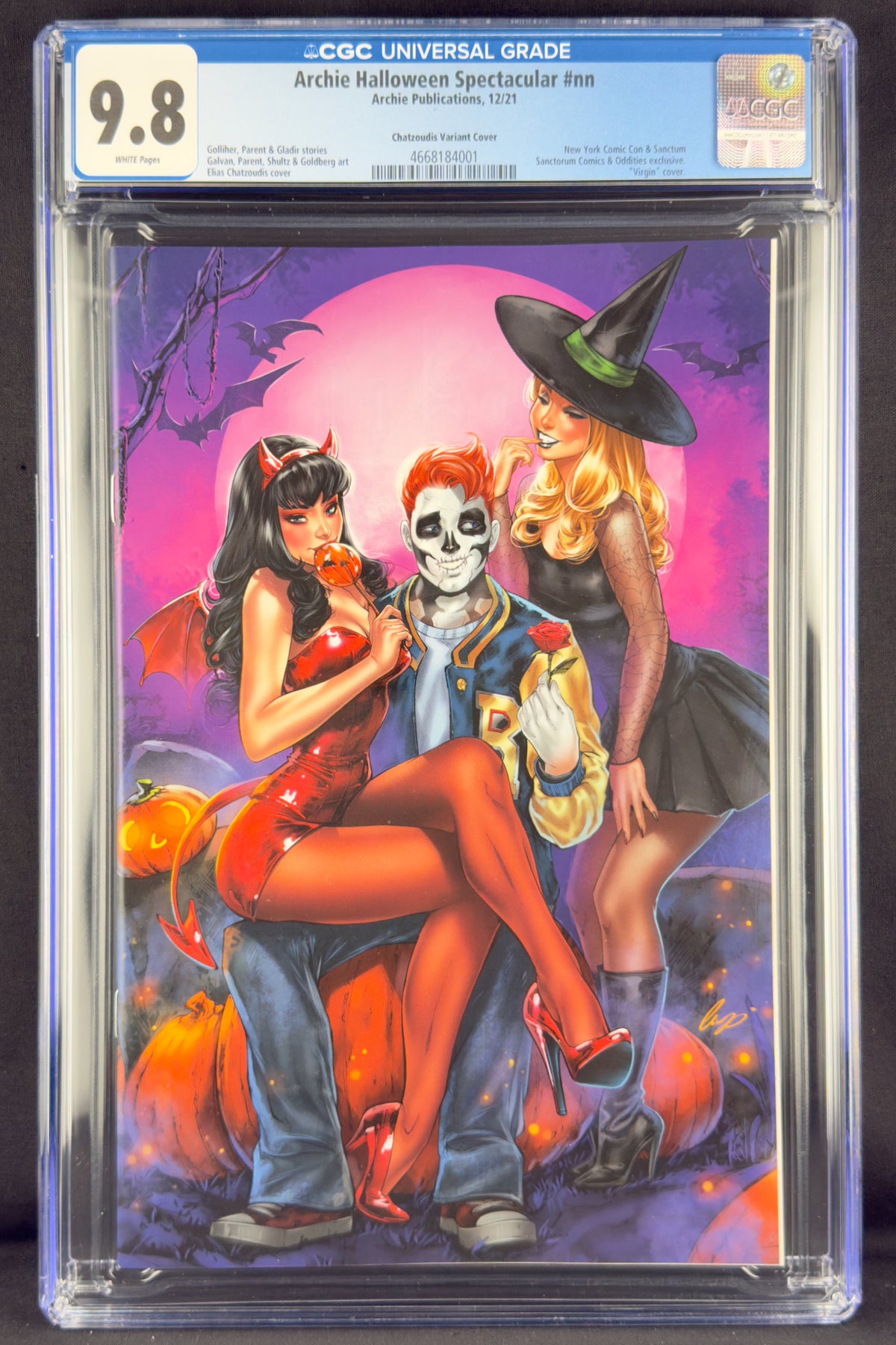 Archie Halloween Spectacular (2021) CGC 9.8 Elias Chatzoudis Virgin Variant.