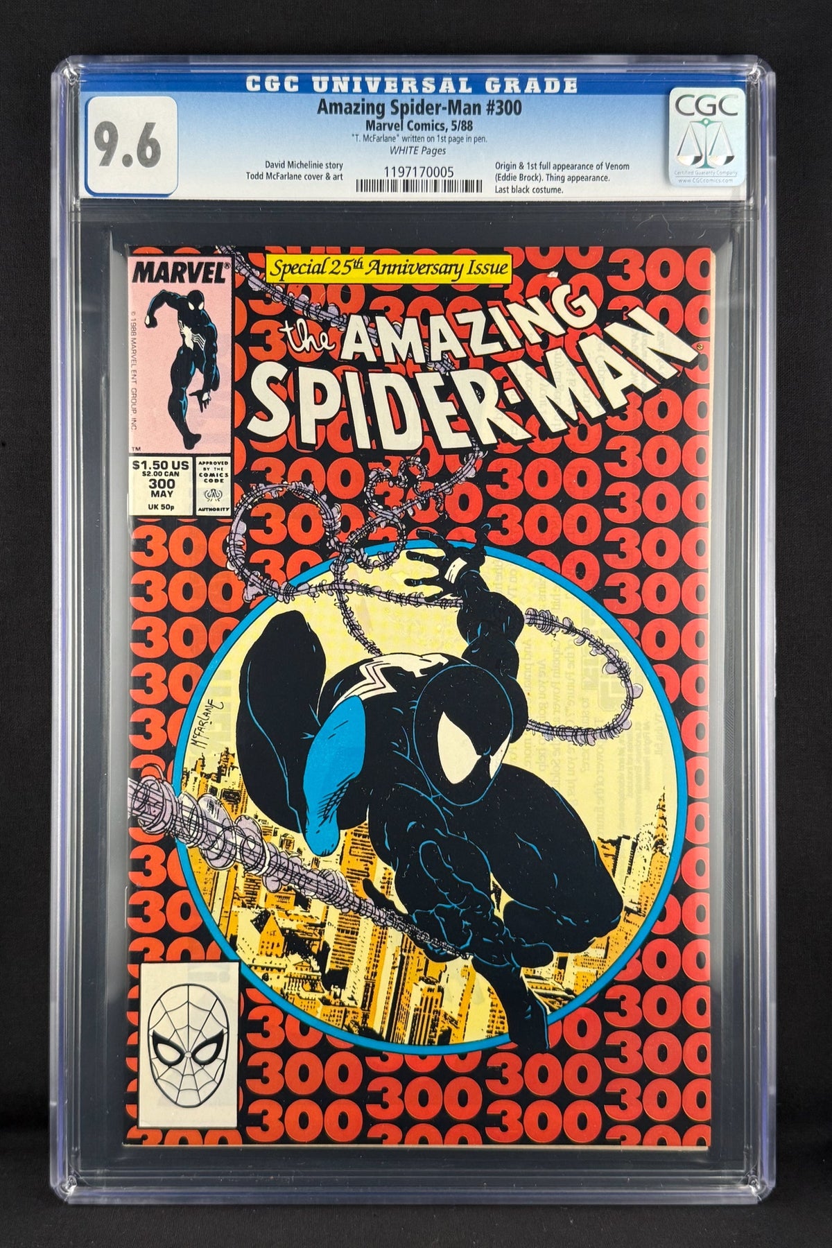 Amazing Spider-Man #300 (1988) CGC 9.6 - First appearance of Venom - Iconic Todd McFarlane cover