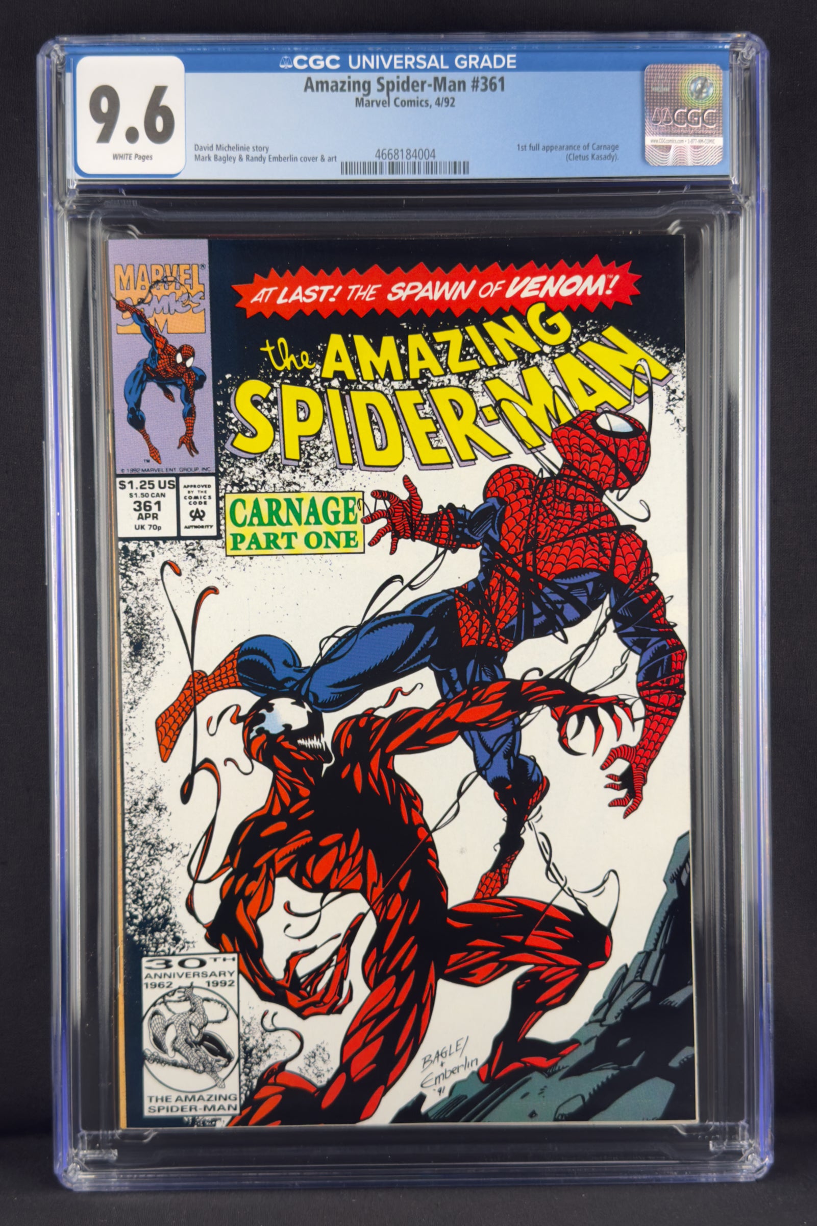 Amazing Spider-Man #361 (1989) CGC 9.6 - First full appearance of Carnage.