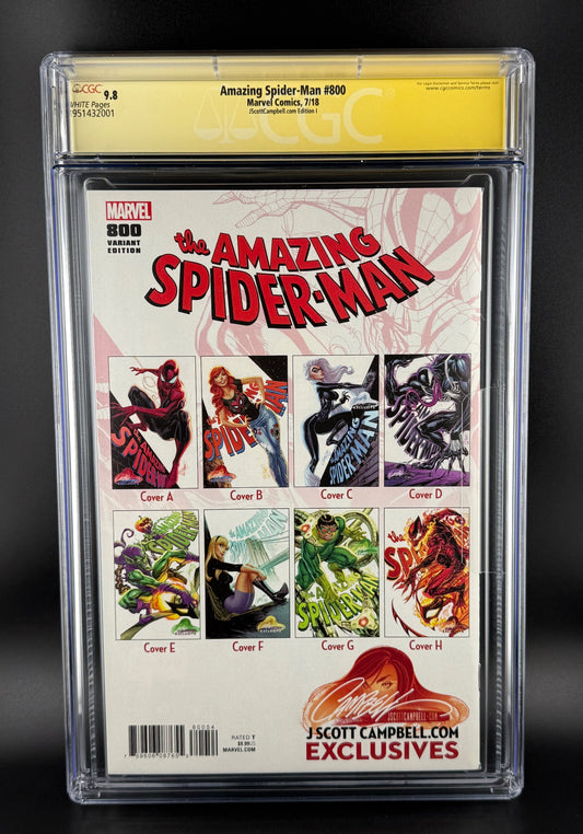 Amazing Spider-Man #800 (2018) CGC 9.8 SS J. Scott Campbell Variant I