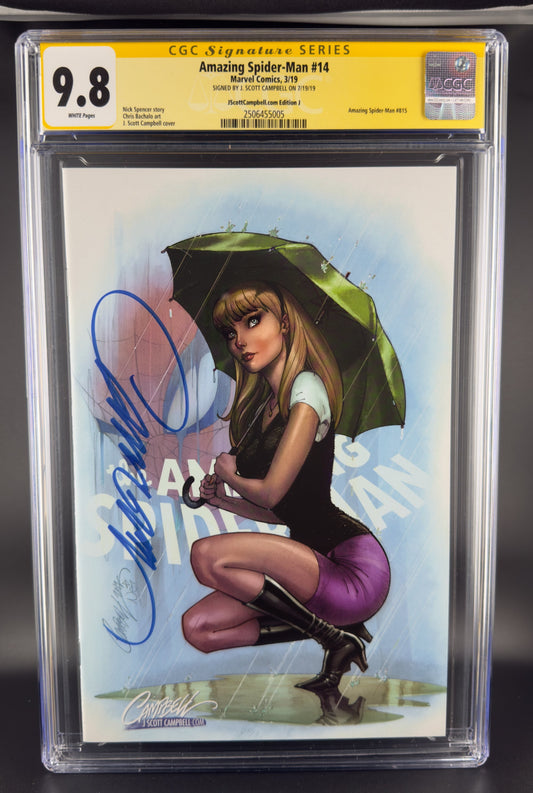 Amazing Spider-Man #14 (2019) CGC 9.8 SS J. Scott Campbell Variant J Ltd 2000