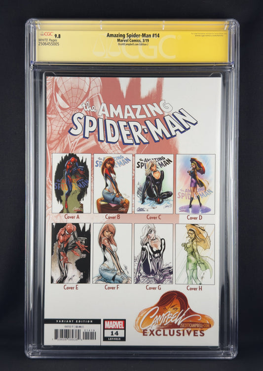Amazing Spider-Man #14 (2019) CGC 9.8 SS J. Scott Campbell Variant J Ltd 2000