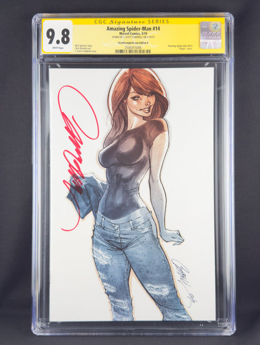 Amazing Spider-Man #14 (2019) CGC 9.8 SS J. Scott Campbell Virgin Sketch Variant K Ltd 1500