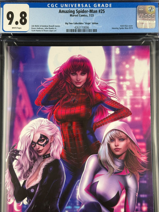 Amazing Spider-Man #25 (2023) CGC 9.8 Ariel Diaz Virgin Variant Ltd 1000