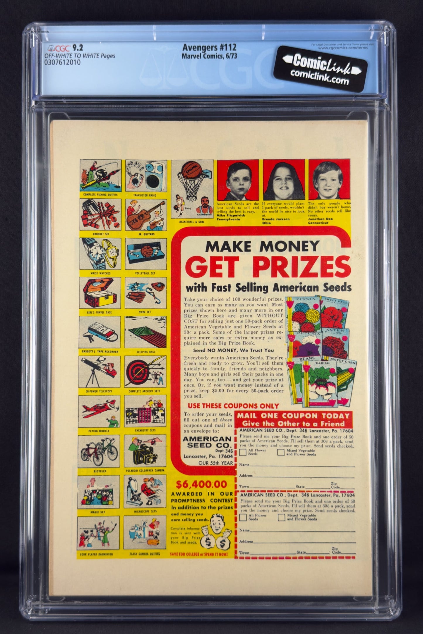 Avengers #112 (1973) CGC 9.2 - 1st app Mantis