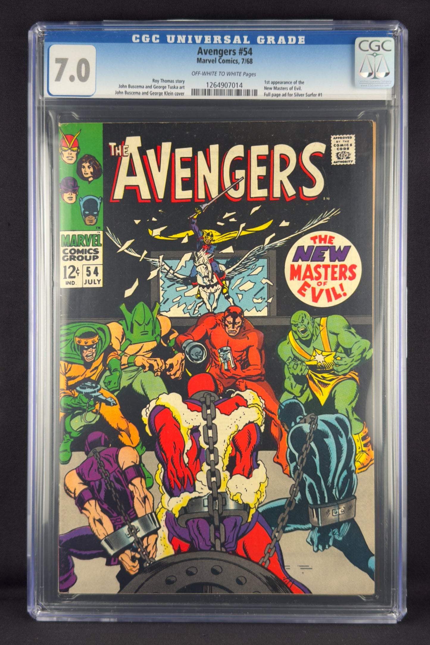 Avengers #54 (1968) CGC 7.0 John Buscema - 1st app New Masters of Evil