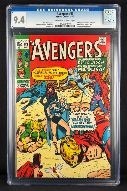 Avengers #83 (1970) CGC 9.4 John Buscema - 1st app Valkyrie