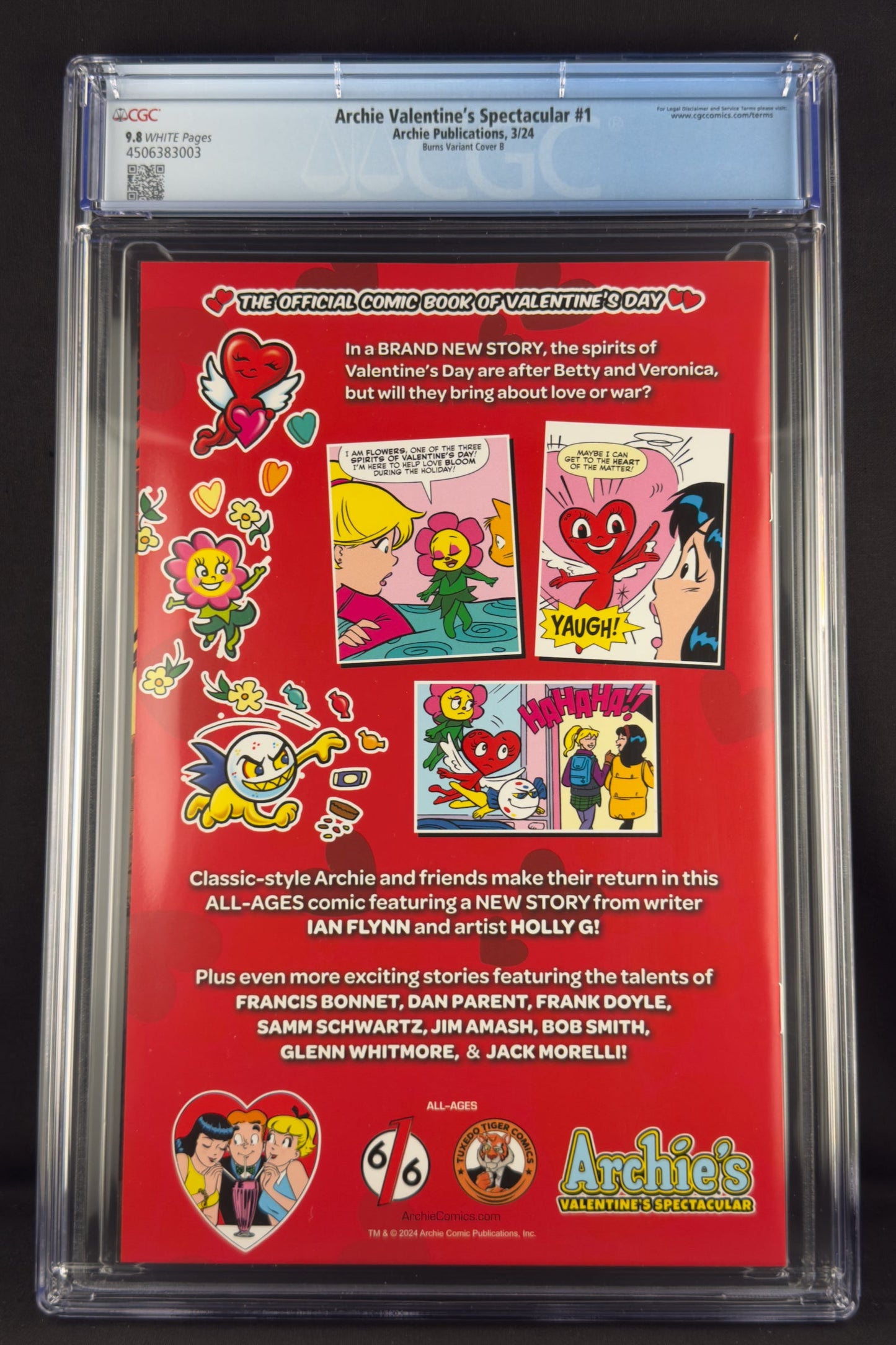 Archie Valentine's Spectacular #1 (2024) CGC 9.8 Josh Burns Virgin Variant B Ltd 150
