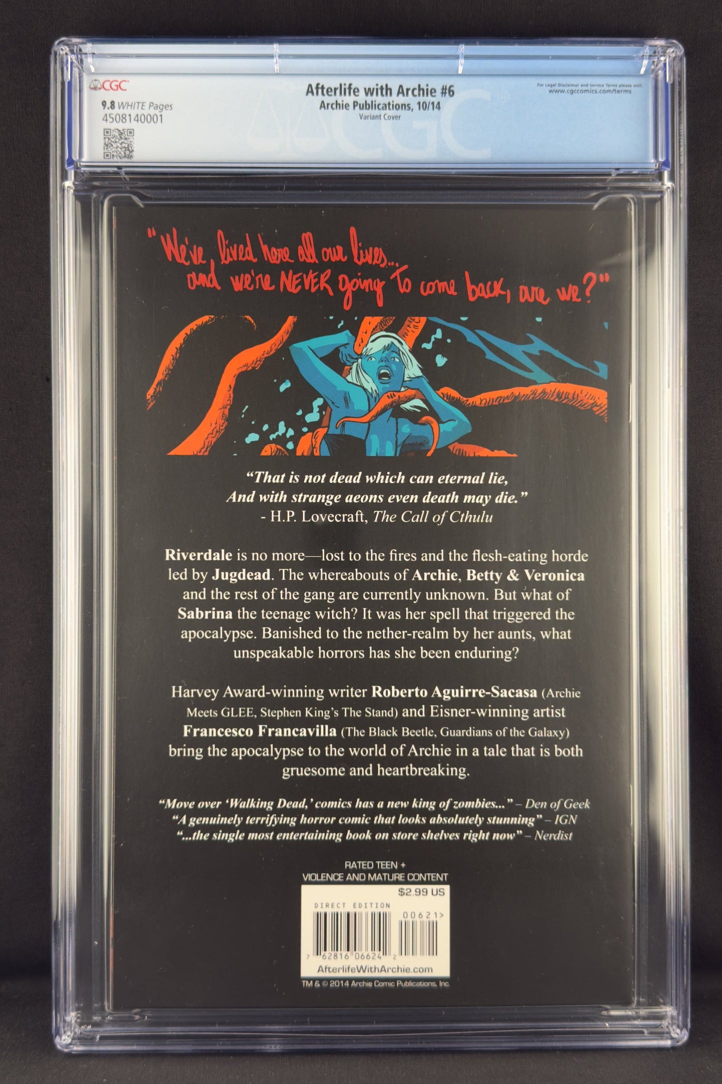 Afterlife with Archie #6 (2014) CGC 9.8 Andrew Pepoy Variant - 1st app Cthulhu in series