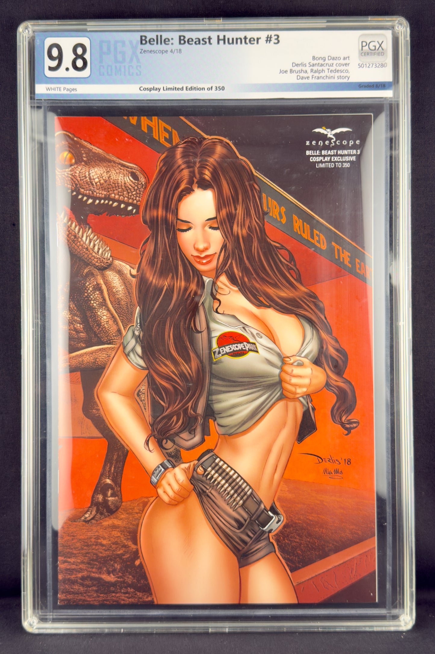 Belle Beast Hunter #3 (2018) PGX 9.8 (Not CGC) Derlis Santacruz Variant.