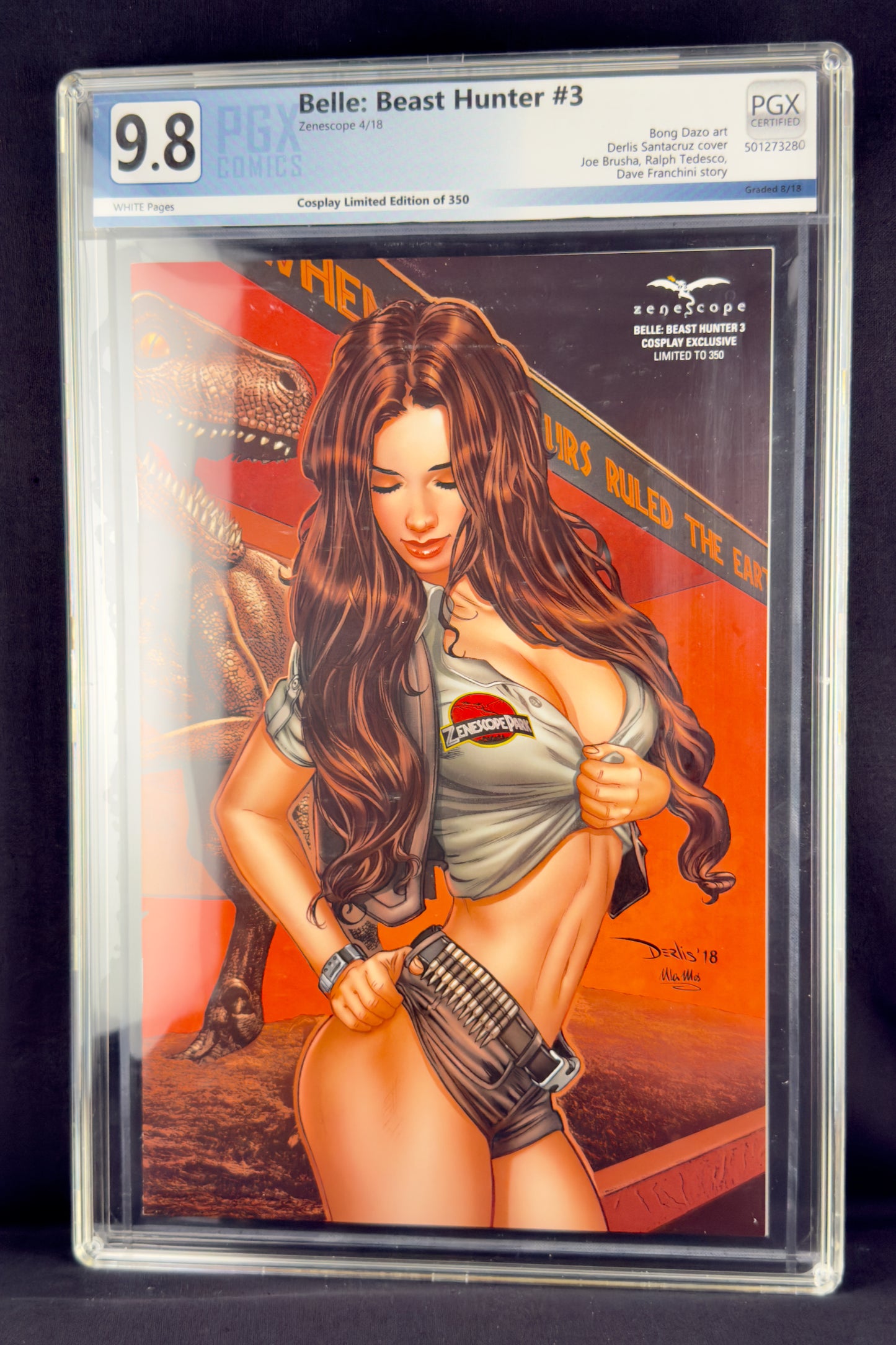 Belle: Beast Hunter #3 (2018) PGX 9.8 (Not CGC) Derlis Santacruz Variant Ltd 350