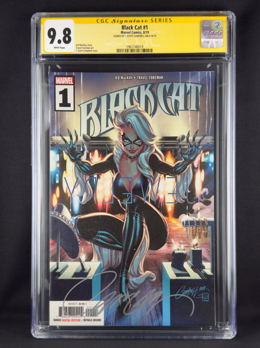 Black Cat #1 (2019) CGC 9.8 SS J. Scott Campbell