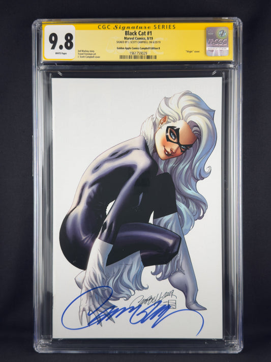 Black Cat #1 (2019) CGC 9.8 SS J. Scott Campbell Virgin Variant B
