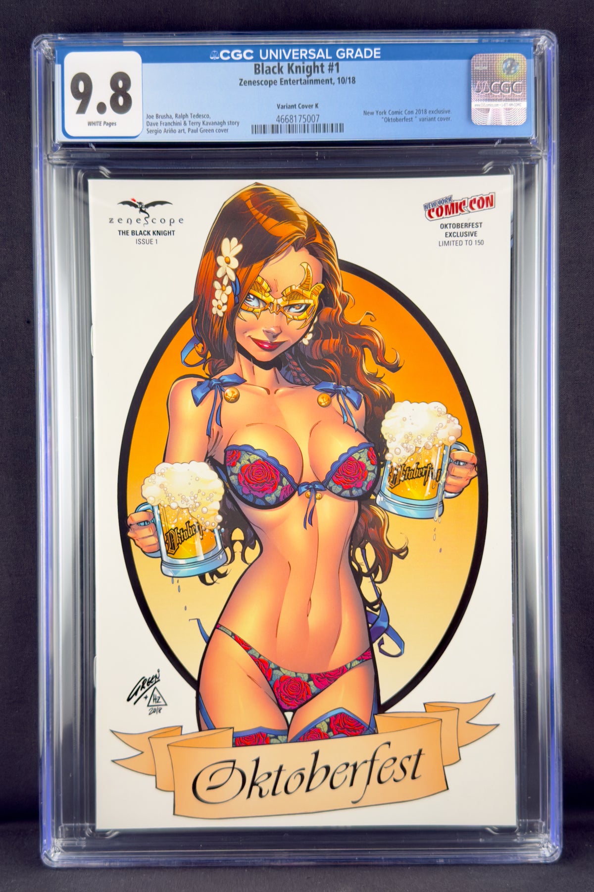 Black Knight #1 (2018) CGC 9.8 Paul Green Variant K.