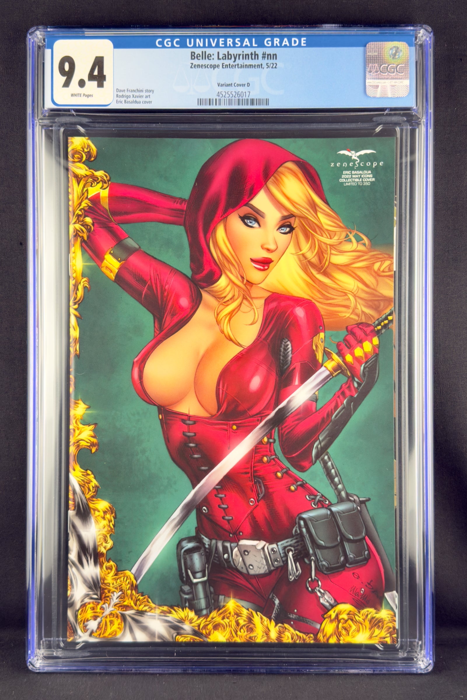 Belle: Labyrinth #nn (2022) CGC 9.4 Eric Basaldua Variant D Ltd 350. Red Agent