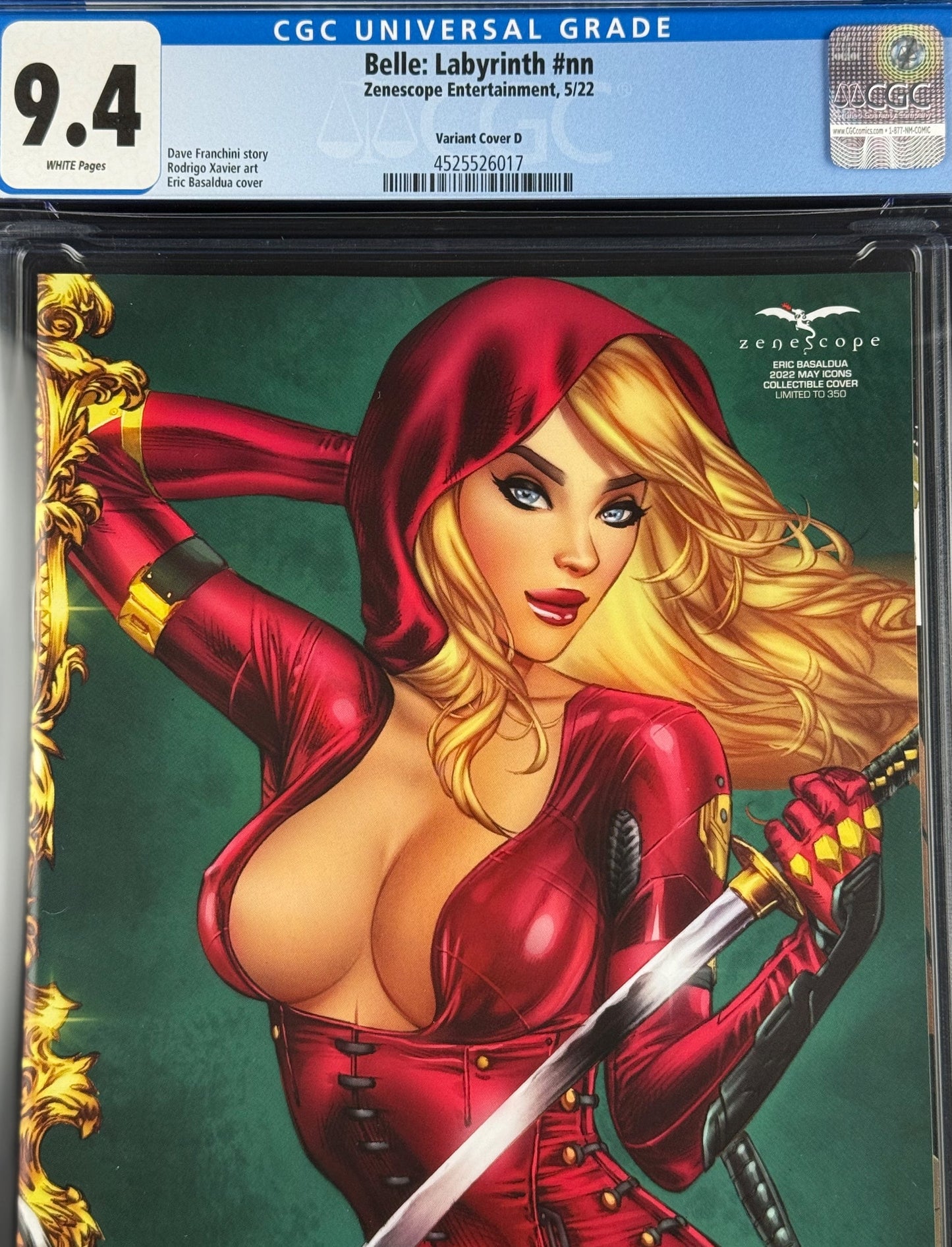 Belle: Labyrinth #nn (2022) CGC 9.4 Eric Basaldua Variant D Ltd 350