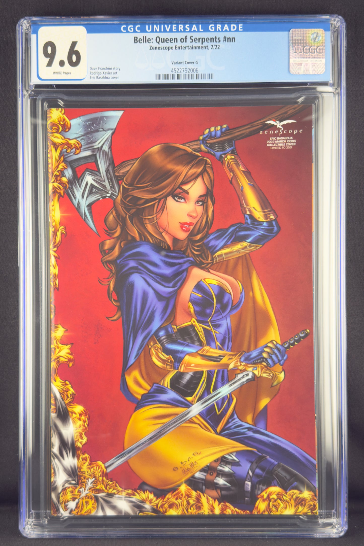 Belle: Queen of Serpents (2022) CGC 9.6 Eric Basaldua Variant G Ltd 350