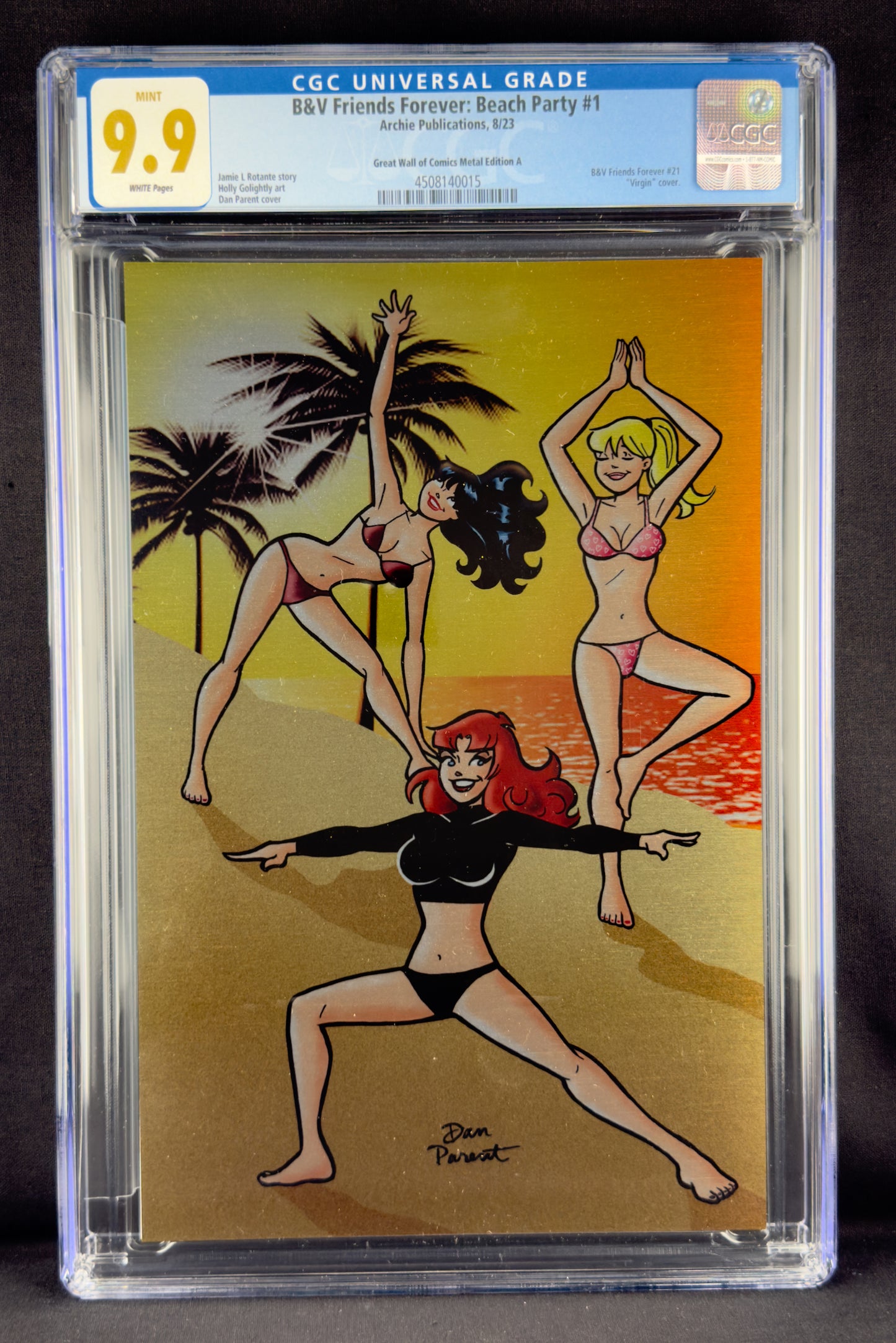 B&V Friends Forever Beach Party #1 (2023) CGC 9.9 Dan Parent Metal Virgin Ltd 25