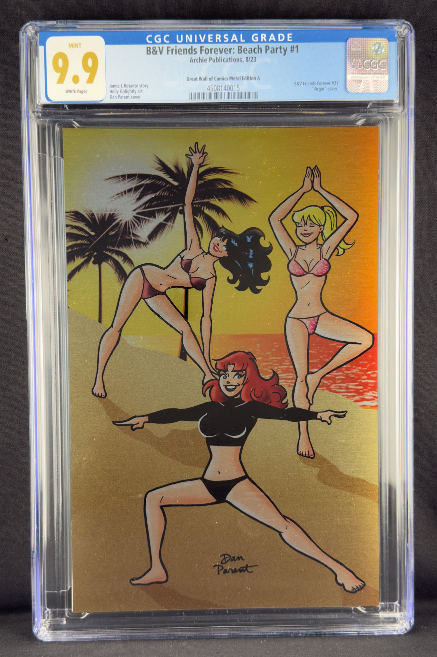 B&V Friends Forever Beach Party #1 (2023) CGC 9.9 Dan Parent Metal Virgin Ltd 25